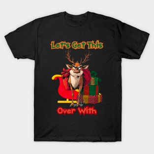 Reluctant Reindeer Christmas Attitude T-Shirt